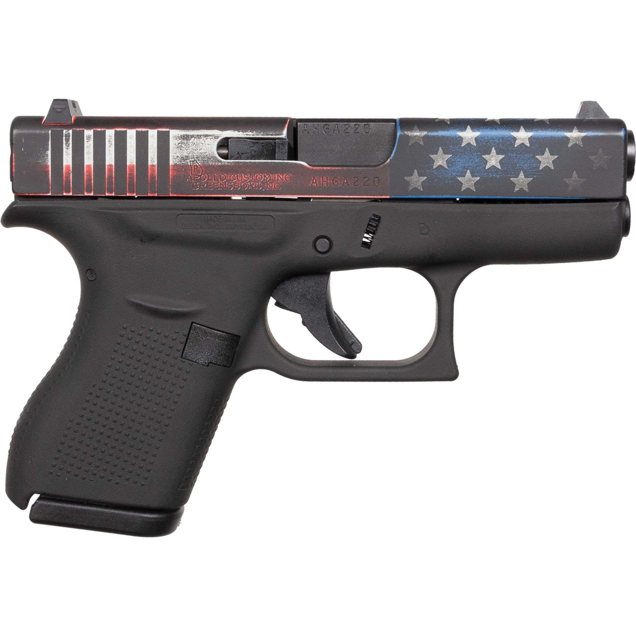 Handguns Apollo Custom|Glock 42 380AUTO GLK 42 380 6RD DISTR FLAG • Model: 42